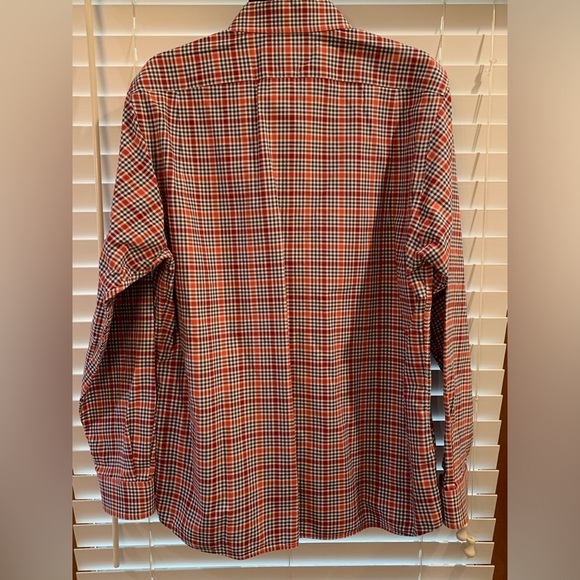 Cremieux Classics Slim Fit Stretch Oxford Red & Blue Plaid Button Down  Large - Picture 2 of 5